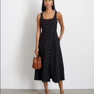 Alex Mill Black Piper Dress Size Small New